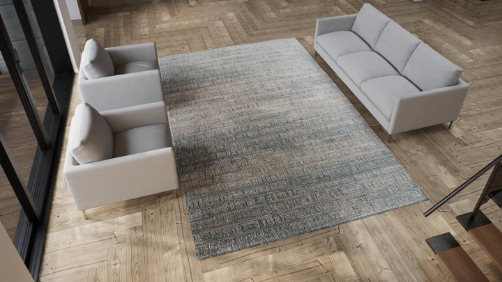 Blue Stelle Transitional Wool Rug - 8'11" x 12'2"