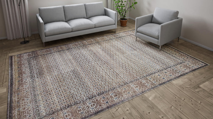 Brown Alchemy Transitional Wool Silk Blend Rug - 8'10" x 12'02"