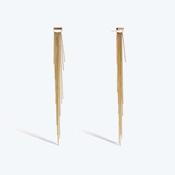 The Swimsuit Earrings Gold 3.5"