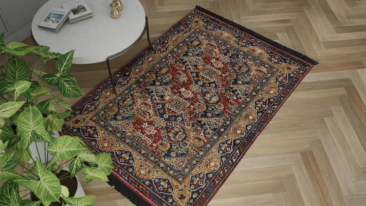 Multicolored Traditional Wool Rug - 5'1" x 7'3"