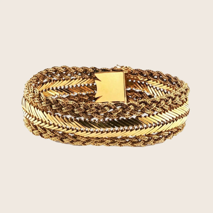 Image for 1970s French Braided Zipper Bracelet