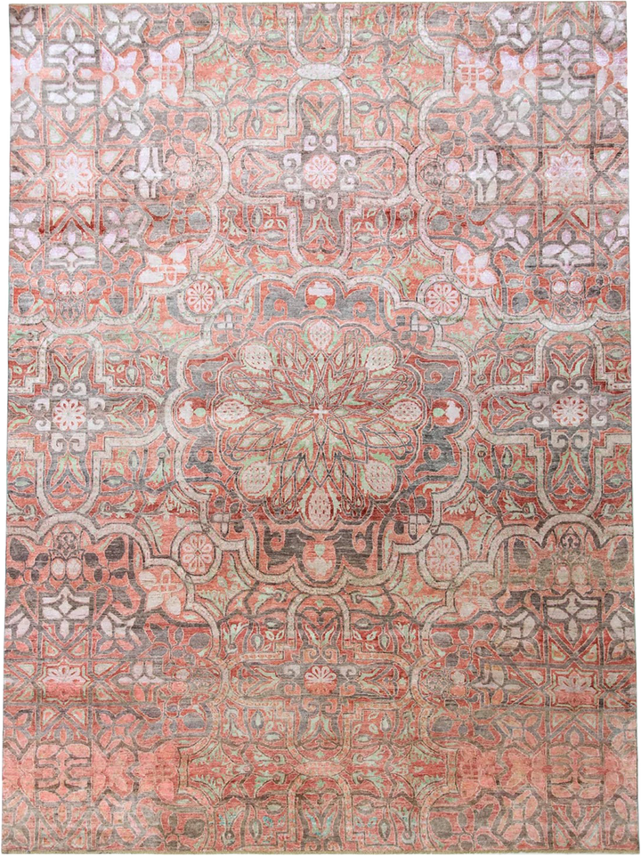 Pink Alchemy Transitional Silk Rug - 8'8" x 12'3"