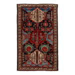 Red Traditional Wool Rug - 4'5" x 7'4"
