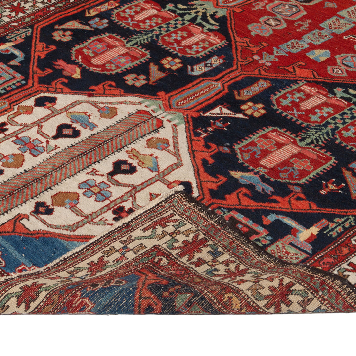 Red Traditional Wool Rug - 4'5" x 7'4"