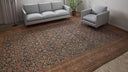 Brown Antique Persian Mahal Rug - 10'6" x 16'