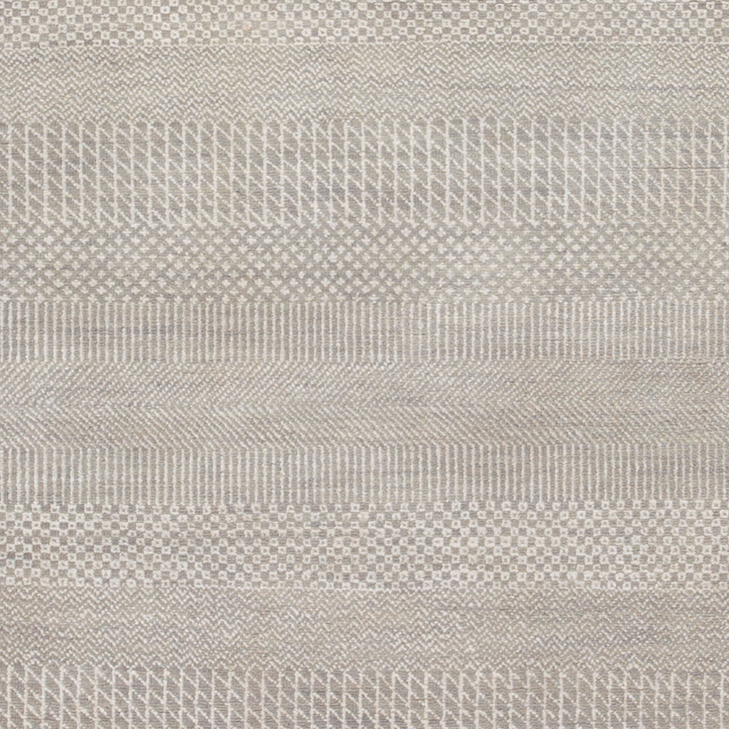 Grey Modern Wool Rug - 2'6" x 10'2