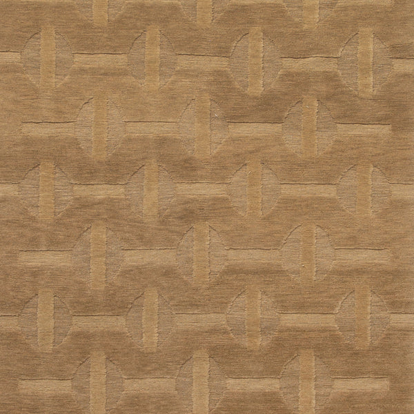 Brown Modern Wool Runner - 4' x 15'8"