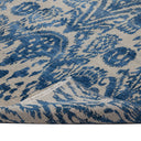 Blue Modern Wool Silk Blend Rug - 5'2" x 14'