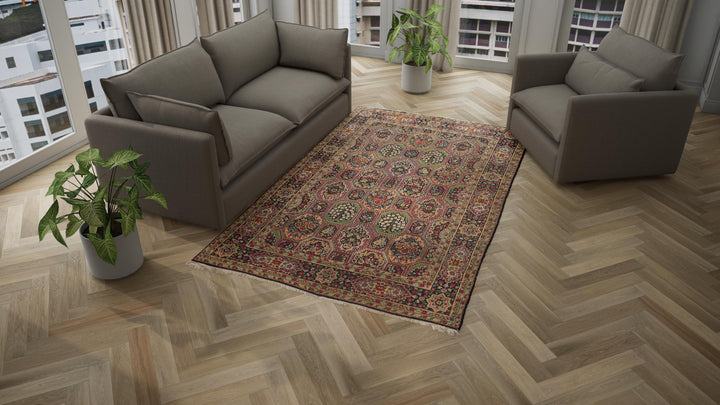 Red Traditional Wool Rug - 6' x 10'