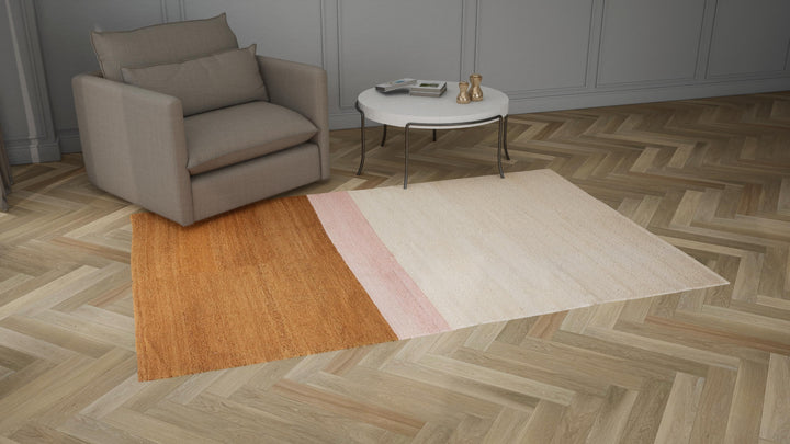 Brown Flatweave Wool Rug - 6' x 9'