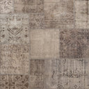 Grey Patchwork Wool Rug - 7'11" x 4'11"
