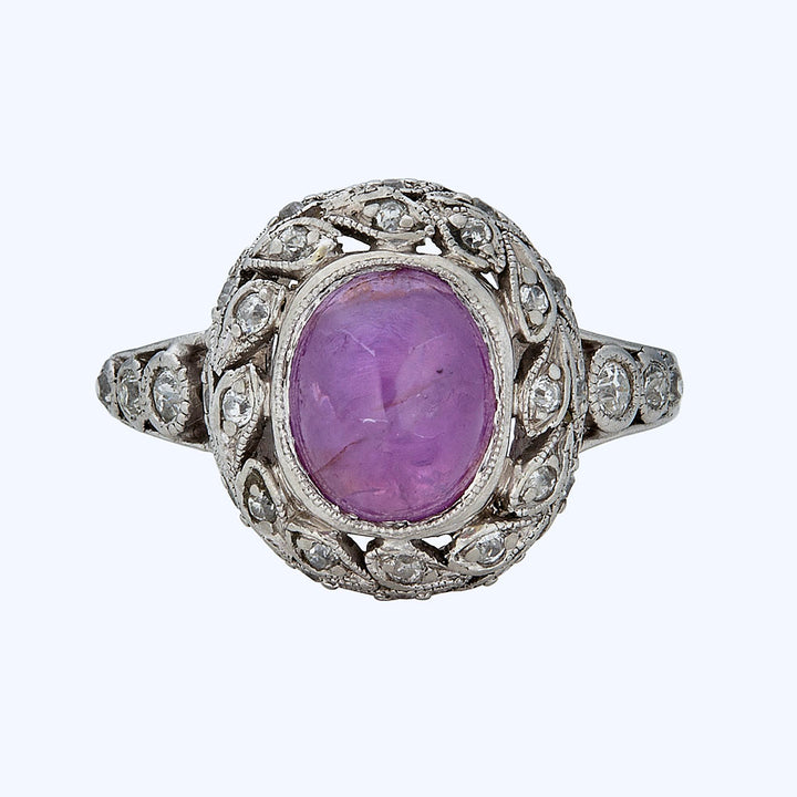 Pink Star Sapphire Ring