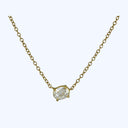 oval brilliant cut diamond pendant necklace .71ct