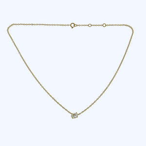 oval brilliant cut diamond pendant necklace .71ct - hover