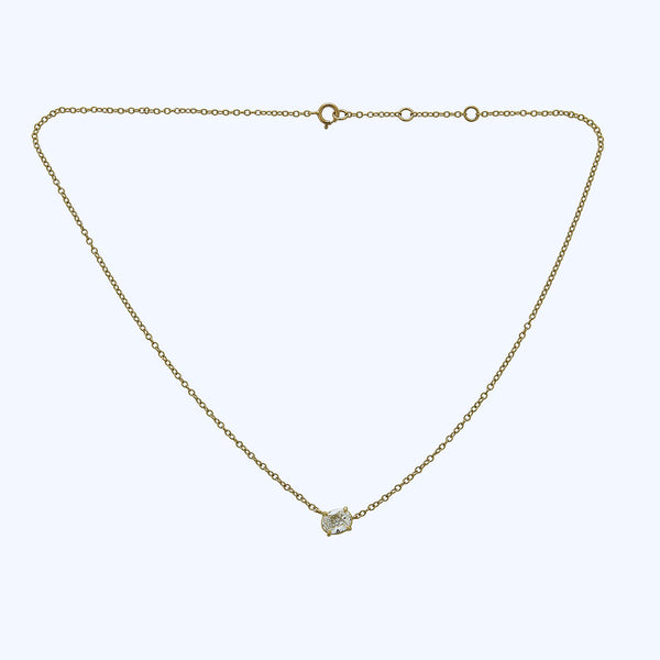 oval brilliant cut diamond pendant necklace .71ct