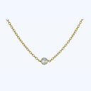 diamond briolette single bead necklace 1.05 ct