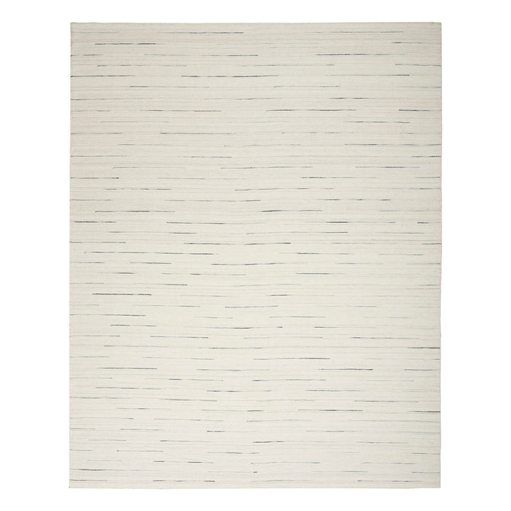 Simplistic modern design rectangular rug in light beige with lines