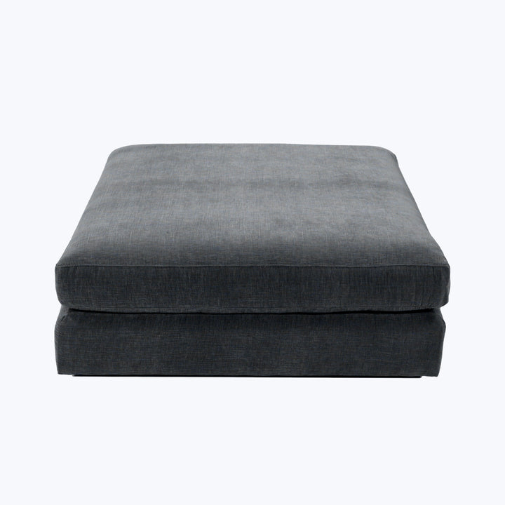 Delancey Ottoman Vickie, Performance Velvet / Charcoal