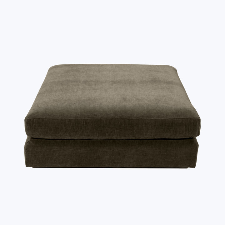 Delancey Ottoman Vickie, Performance Velvet / Otter