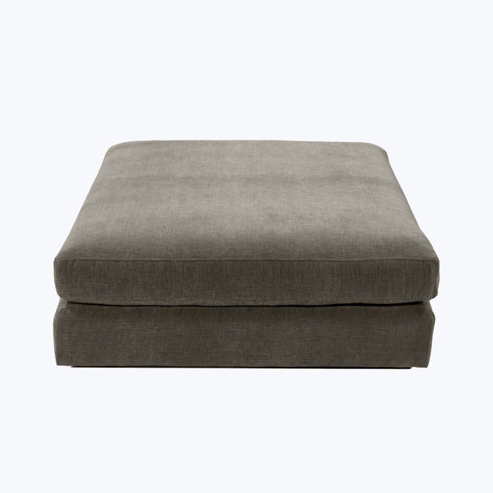 Delancey Ottoman Vickie, Performance Velvet / Stone