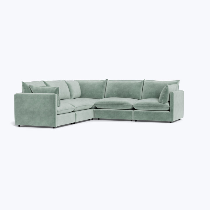 Montauk 6-Piece Sectional Graceland, Performance Blend / Sorrell