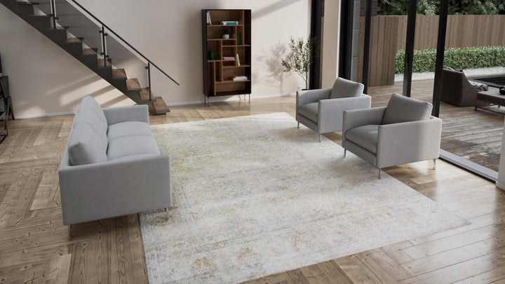 Blue Transitional Silk Rug - 10'2" x 14'5"