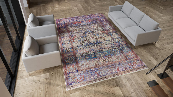 Blue Transitional Wool Rug - 8'11" x 12'2"