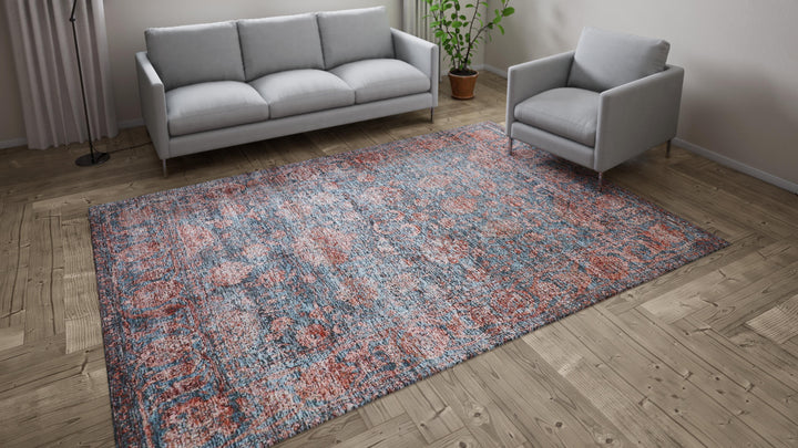 Blue Transitional Wool Rug - 7'10" x 10'1"