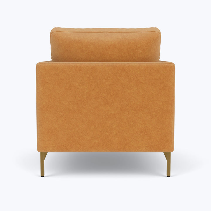 Hannah Chair w/ Brass Legs Graceland, Performance Blend / Sorrell