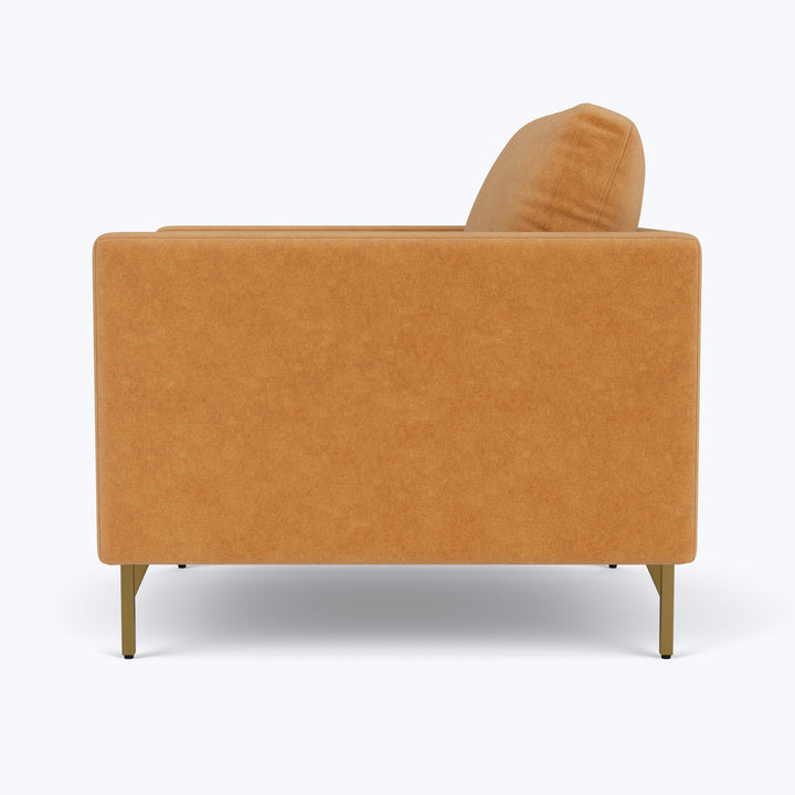 Hannah Chair w/ Brass Legs Graceland, Performance Blend / Sorrell