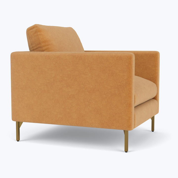 Hannah Chair w/ Brass Legs Graceland, Performance Blend / Sorrell
