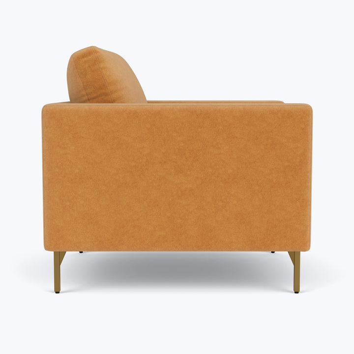 Hannah Chair w/ Brass Legs Graceland, Performance Blend / Sorrell