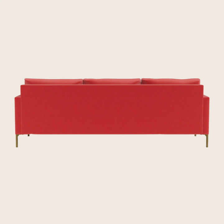 Soho 91" Grand Sofa w/ Brass Legs Graceland, Performance Blend / Sorrell