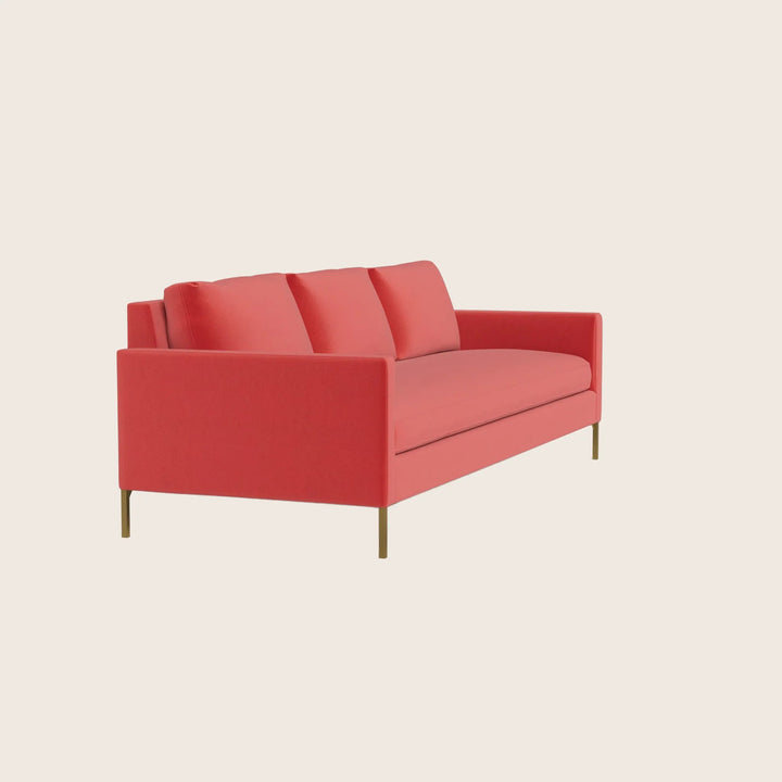 Soho 91" Grand Sofa w/ Brass Legs Graceland, Performance Blend / Sorrell