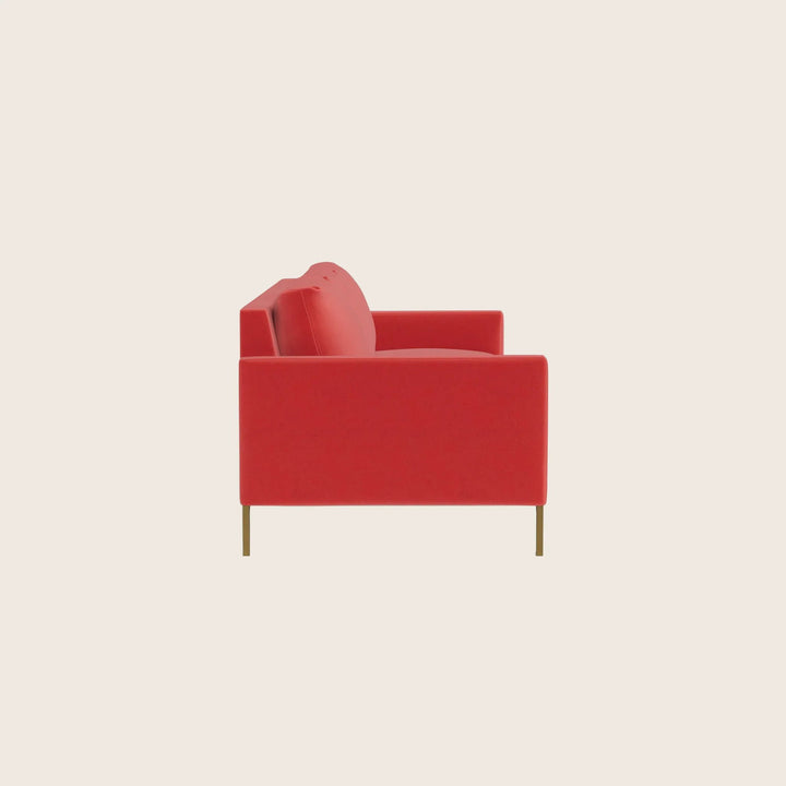 Soho 91" Grand Sofa w/ Brass Legs Graceland, Performance Blend / Sorrell