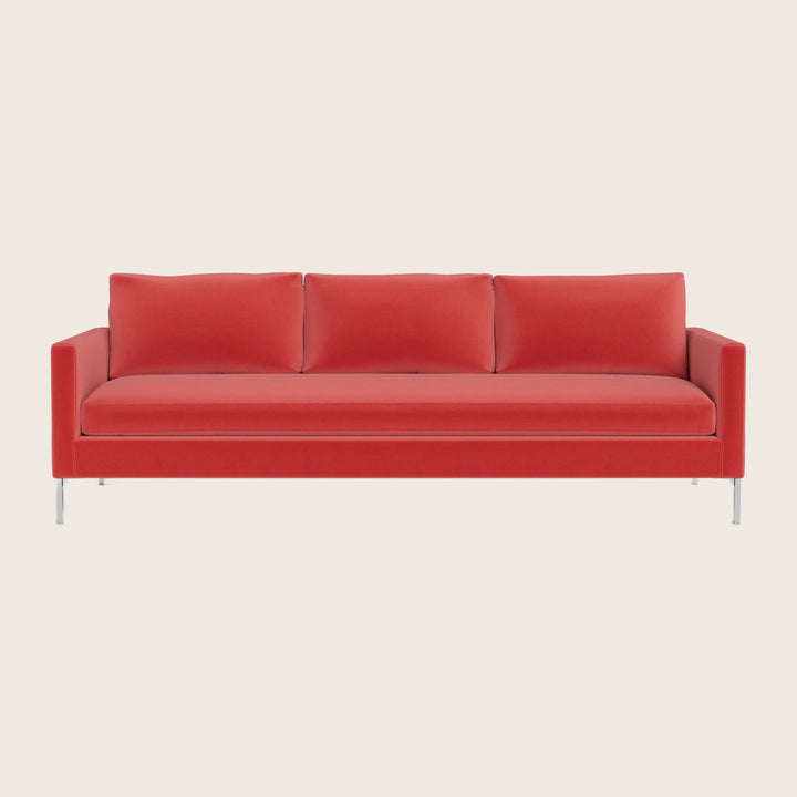 Soho 91" Grand Sofa w/ Brass Legs Graceland, Performance Blend / Sorrell