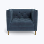Tribeca Chair w/ Brass Legs Graceland, Performance Blend / Sorrell