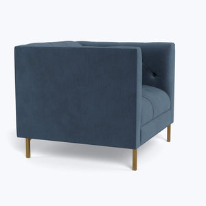 Tribeca Chair w/ Brass Legs Graceland, Performance Blend / Sorrell - hover