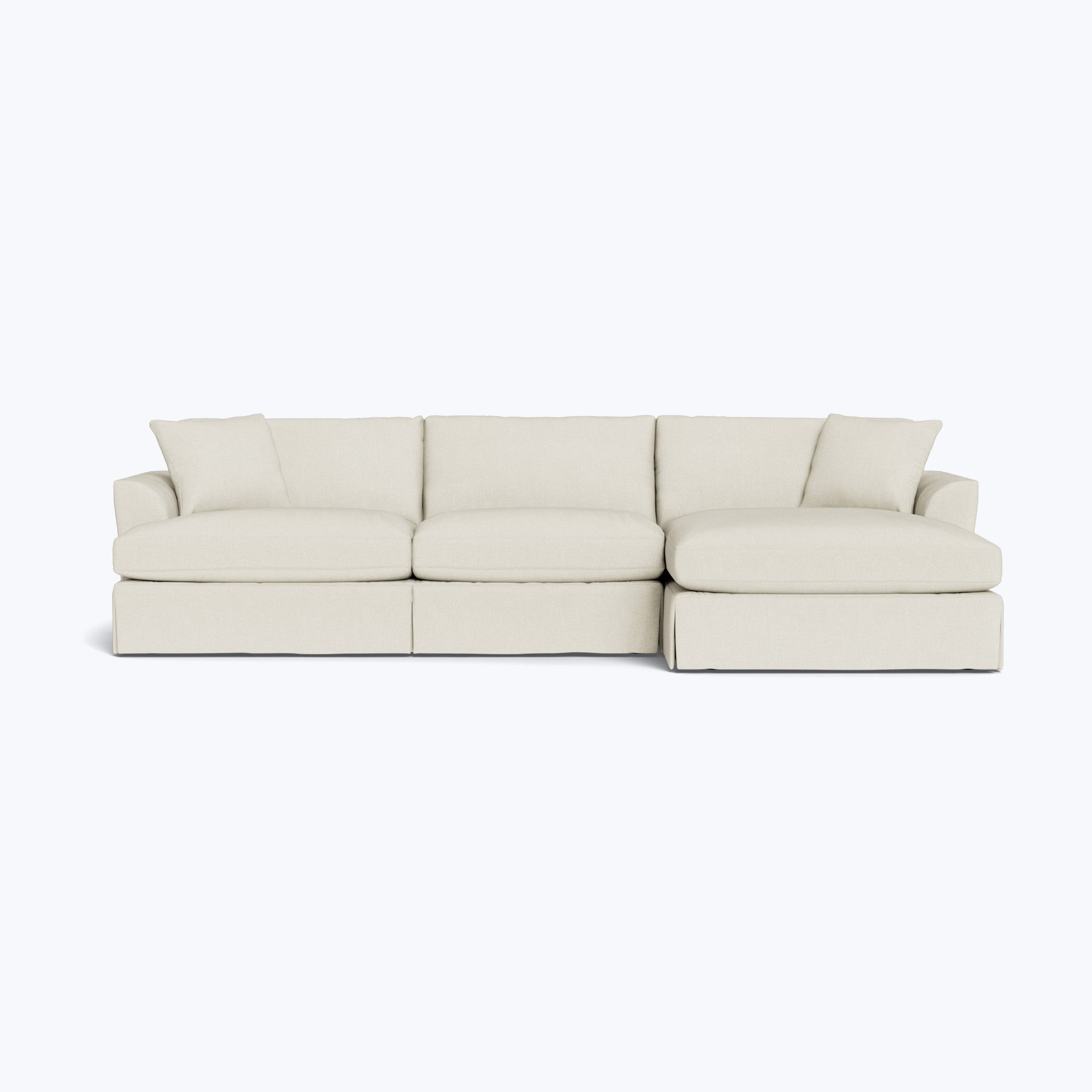 Martha's Vineyard Slipped Sectional, Right Facing Graceland, Performance Blend / Sorrell