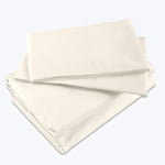Lineare Percale Sheets & Pillowcases, Ivory Sheet Set / King