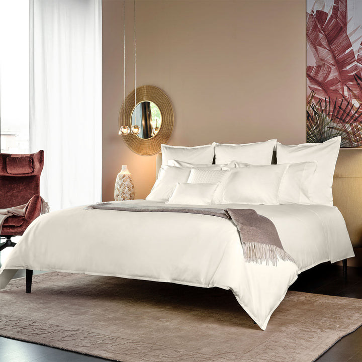 Lineare Sateen Sheets & Pillowcases, Ivory Pillowcase Pair / Standard