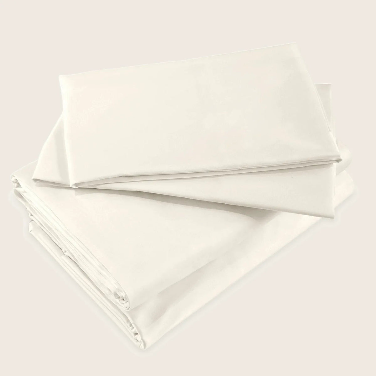 Lineare Sateen Sheets & Pillowcases, Ivory