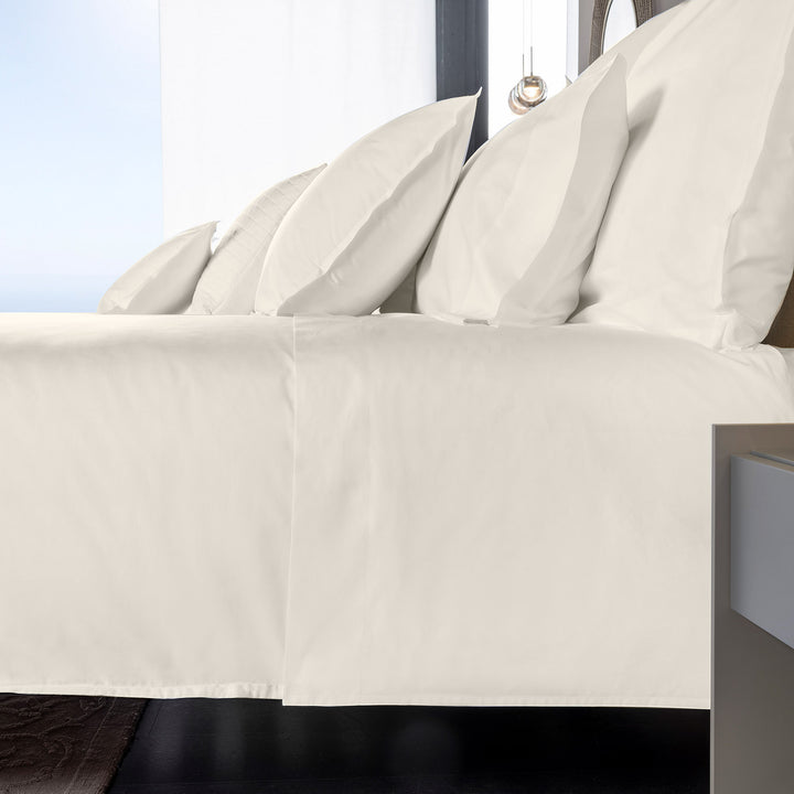 Lineare Sateen Sheets & Pillowcases, Ivory Sheet Set / King
