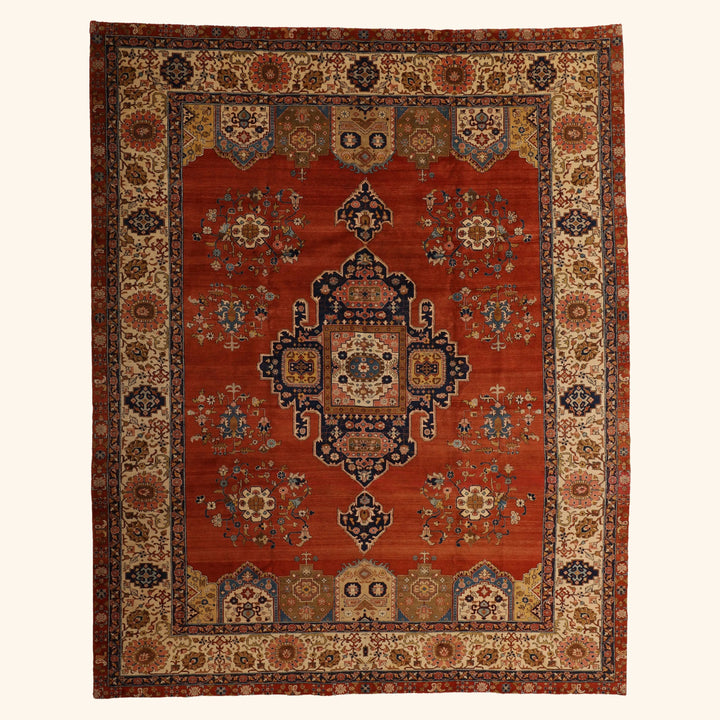 Antique Persian Tabriz Rug - 9'10" x 12'8" Default Title