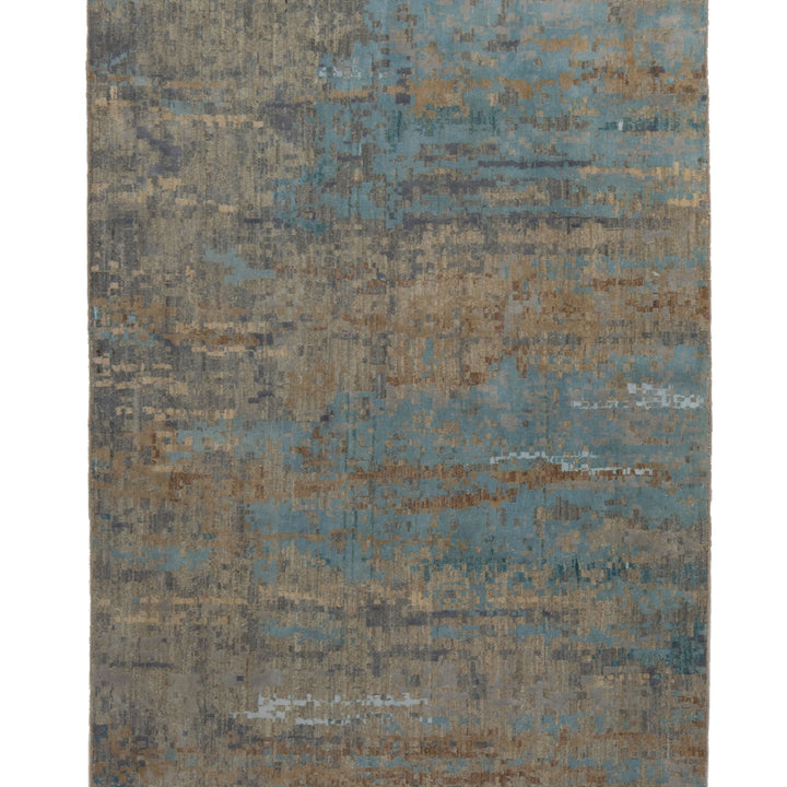 Modern Wool & Silk Rug - 4' x 13'7" Default Title