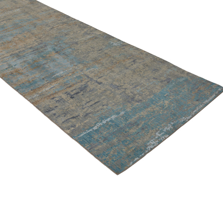 Modern Wool & Silk Rug - 4' x 13'7" Default Title