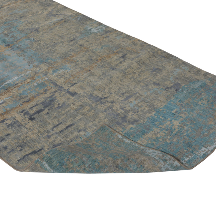 Modern Wool & Silk Rug - 4' x 13'7" Default Title