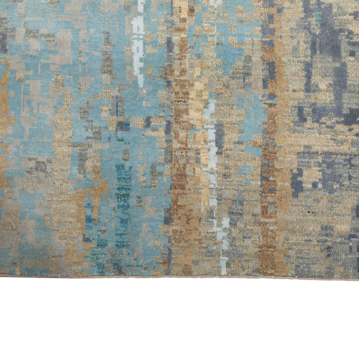 Modern Wool & Silk Rug - 4' x 13'7" Default Title