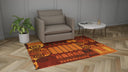 Orange & Brown Modern Wool Rug - 5'7" x 7'7"