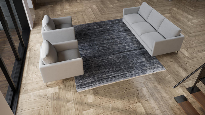 Green Transitional Silk Rug - 8' x 10'